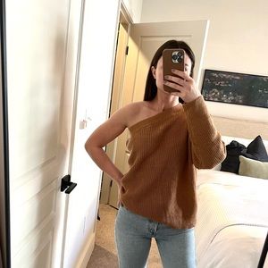 Camel One Shoulder Sweater from Nasty Gal